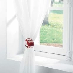 Paris Prix Lot De 2 Embrasses De Rideau Passero 8cm Rouge -Auchan Boutique B2CD 4007