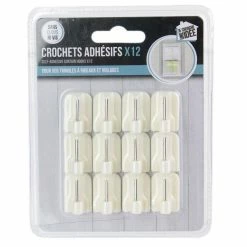 Paris Prix Lot De 12 Crochets Adhésifs Tringle à Rideau 2cm Blanc 7 Paris Prix Lot De 12 Crochets Adhésifs Tringle à Rideau 2cm Blanc -Auchan Boutique B2CD 4048