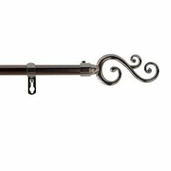 Paris Prix Kit Tringle Déco Extensible Soliste 120-210cm Nickel