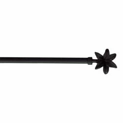 Paris Prix Tringle Déco Extensible Fleurella 40-60cm Noir