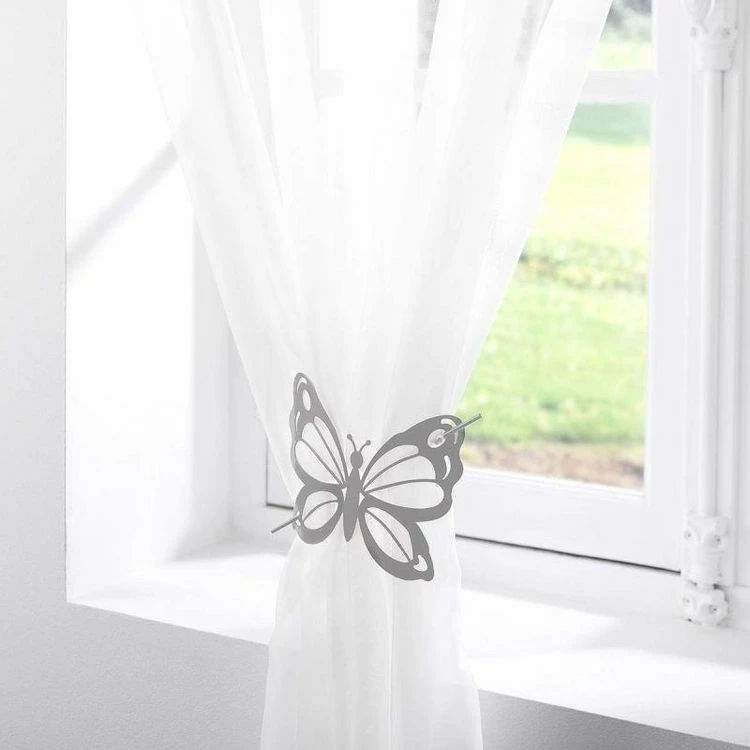 Paris Prix Embrasse De Rideau Broche Farfalina 16cm Gris 4 Paris Prix Embrasse De Rideau Broche Farfalina 16cm Gris – Image 2