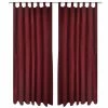 VIDAXL 2 Pcs Rideau A Passant Micro Satin Bordeaux 140 X 225 Cm -Auchan Boutique B2CD 415