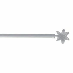Paris Prix Tringle Déco Extensible Fleurella 60-80cm Blanc