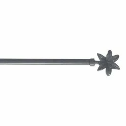Paris Prix Tringle Déco Extensible Fleurella 40-60cm Gris