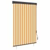VIDAXL Store Roulant D'exterieur 120x250 Cm Blanc Et Orange