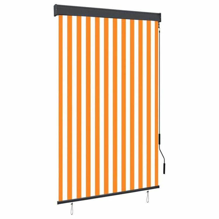 VIDAXL Store Roulant D'exterieur 120x250 Cm Blanc Et Orange 2 VIDAXL Store Roulant D'exterieur 120x250 Cm Blanc Et Orange