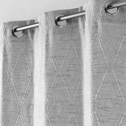 Paris Prix Rideau à Œillets Imprimé Mezaline 140x260cm Gris -Auchan Boutique B2CD 421