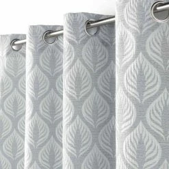 Paris Prix Rideau à Œillets Oxalis 140x260cm Gris -Auchan Boutique B2CD 432