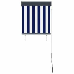 VIDAXL Store Roulant D'exterieur 60x250 Cm Bleu Et Blanc -Auchan Boutique B2CD 4451