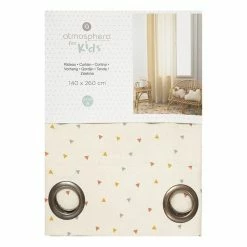 ATMOSPHERA Rideau à œillets 140x260 Arlequin Coton -Auchan Boutique B2CD 478