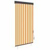 VIDAXL Store Roulant D'exterieur 100x250 Cm Blanc Et Orange