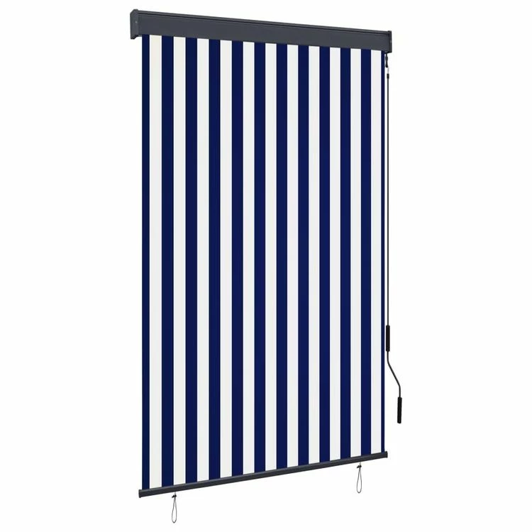VIDAXL Store Roulant D'exterieur 120x250 Cm Bleu Et Blanc 3 VIDAXL Store Roulant D'exterieur 120x250 Cm Bleu Et Blanc