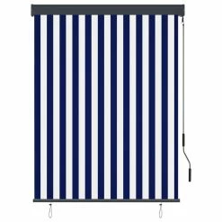 VIDAXL Store Roulant D'exterieur 120x250 Cm Bleu Et Blanc 9 VIDAXL Store Roulant D'exterieur 120x250 Cm Bleu Et Blanc -Auchan Boutique B2CD 4884