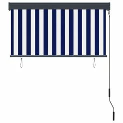 VIDAXL Store Roulant D'exterieur 120x250 Cm Bleu Et Blanc 11 VIDAXL Store Roulant D'exterieur 120x250 Cm Bleu Et Blanc -Auchan Boutique B2CD 4886