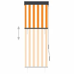 VIDAXL Store Roulant D'exterieur 60x250 Cm Blanc Et Orange -Auchan Boutique B2CD 5036