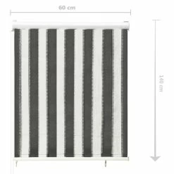 VIDAXL Store Roulant D'exterieur 60x140 Cm Rayures Anthracite Et Blanc 13 VIDAXL Store Roulant D'exterieur 60x140 Cm Rayures Anthracite Et Blanc -Auchan Boutique B2CD 5045