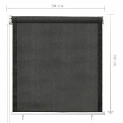 VIDAXL Store Roulant D'exterieur 80x140 Cm Anthracite -Auchan Boutique B2CD 5081