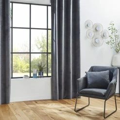 ATMOSPHERA Rideau De Salon Occultant 8 œillets Modèle Otto - 140 X 260 Cm - Noir 8 ATMOSPHERA Rideau De Salon Occultant 8 œillets Modèle Otto - 140 X 260 Cm - Noir -Auchan Boutique B2CD 516