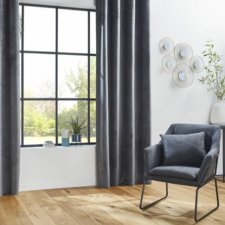 ATMOSPHERA Rideau De Salon Occultant 8 œillets Modèle Otto - 140 X 260 Cm - Noir 5 ATMOSPHERA Rideau De Salon Occultant 8 œillets Modèle Otto - 140 X 260 Cm - Noir – Image 3