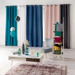 Paris Prix Rideau à Œillets Absolu 140x280cm Bordeaux -Auchan Boutique B2CD 523