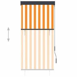VIDAXL Store Roulant D'exterieur 80x250 Cm Blanc Et Orange 10 VIDAXL Store Roulant D'exterieur 80x250 Cm Blanc Et Orange -Auchan Boutique B2CD 5320