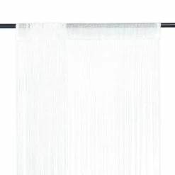 VIDAXL Rideau En Fils 2 Pcs 100 X 250 Cm Blanc