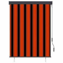 VIDAXL Store Roulant D'exterieur 120x250 Cm Orange Et Marron -Auchan Boutique B2CD 5358