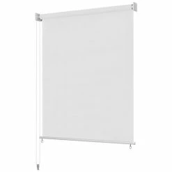 VIDAXL Store Roulant D'exterieur Blanc 60x140 Cm PEHD