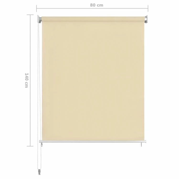 VIDAXL Store Roulant D'exterieur Creme 80x140 Cm PEHD 8 VIDAXL Store Roulant D'exterieur Creme 80x140 Cm PEHD – Image 6