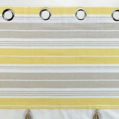 Paris Prix Rideau à Œillets Imprimé Naturaline 140x240cm Jaune -Auchan Boutique B2CD 560