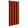 VIDAXL Store Roulant D'exterieur 80x250 Cm Orange Et Marron