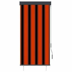 VIDAXL Store Roulant D'exterieur 80x250 Cm Orange Et Marron -Auchan Boutique B2CD 5629