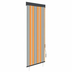 VIDAXL Store Roulant D'exterieur 60x250 Cm Jaune Et Bleu