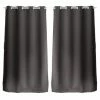 TOILINUX Lot De 2 Rideaux Unis Avec œillets - 140 X 240 Cm - Gris Foncé 2 TOILINUX Lot De 2 Rideaux Unis Avec œillets - 140 X 240 Cm - Gris Foncé -Auchan Boutique B2CD 576