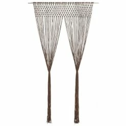 VIDAXL Rideau En Macrame Taupe 140x240 Cm Coton