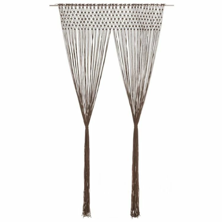 VIDAXL Rideau En Macrame Taupe 140x240 Cm Coton 3 VIDAXL Rideau En Macrame Taupe 140x240 Cm Coton