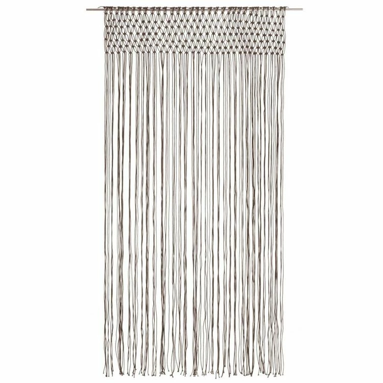 VIDAXL Rideau En Macrame Taupe 140x240 Cm Coton 4 VIDAXL Rideau En Macrame Taupe 140x240 Cm Coton – Image 2