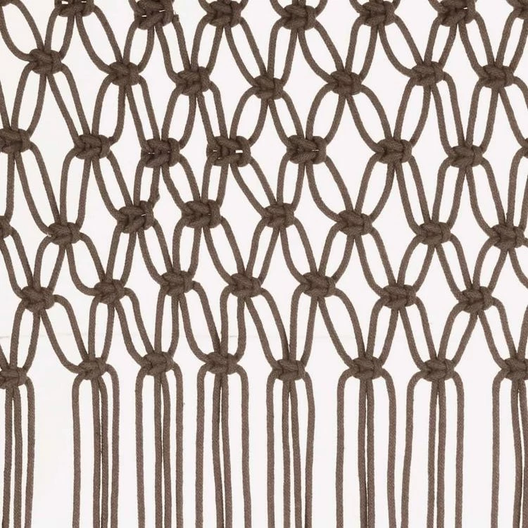 VIDAXL Rideau En Macrame Taupe 140x240 Cm Coton 6 VIDAXL Rideau En Macrame Taupe 140x240 Cm Coton – Image 4