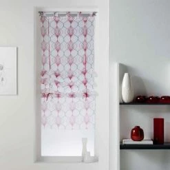 Paris Prix Store Voilage Onde 90x180cm Rouge