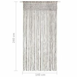 VIDAXL Rideau En Macrame Taupe 140x240 Cm Coton 11 VIDAXL Rideau En Macrame Taupe 140x240 Cm Coton -Auchan Boutique B2CD 583