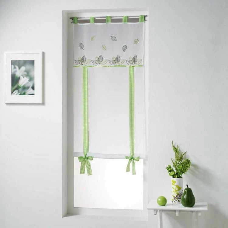 Paris Prix Store Voilage Brodé Anya 60x150cm Vert 3 Paris Prix Store Voilage Brodé Anya 60x150cm Vert