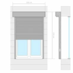 VIDAXL Volet Roulant Aluminium 100 X 210 Cm Anthracite -Auchan Boutique B2CD 5855