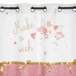 ATMOSPHERA Rideau à œillets 140x260 Licorne Ruban -Auchan Boutique B2CD 586