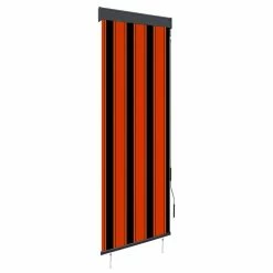 VIDAXL Store Roulant D'exterieur 60x250 Cm Orange Et Marron