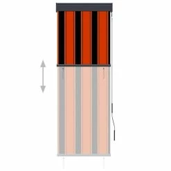 VIDAXL Store Roulant D'exterieur 60x250 Cm Orange Et Marron -Auchan Boutique B2CD 5864