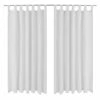VIDAXL 2 Pcs Rideau A Passant Micro Satin Blanc 140 X 175 Cm -Auchan Boutique B2CD 588