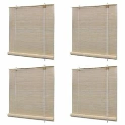VIDAXL Stores A Rouleau Bambou Naturel 4 Pcs 120 X 160 Cm