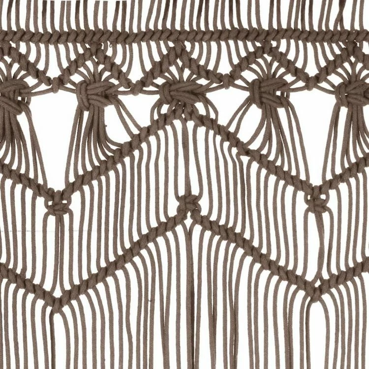 VIDAXL Rideau En Macrame Taupe 140x240 Cm Coton 6 VIDAXL Rideau En Macrame Taupe 140x240 Cm Coton – Image 4