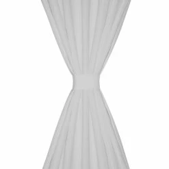 VIDAXL 2 Pcs Rideau A Passant Micro Satin Blanc 140 X 175 Cm -Auchan Boutique B2CD 590