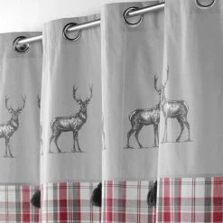 Paris Prix Rideau à Œillets Megève 140x240cm Rouge -Auchan Boutique B2CD 593